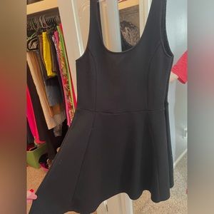 Textured fit and flare dress